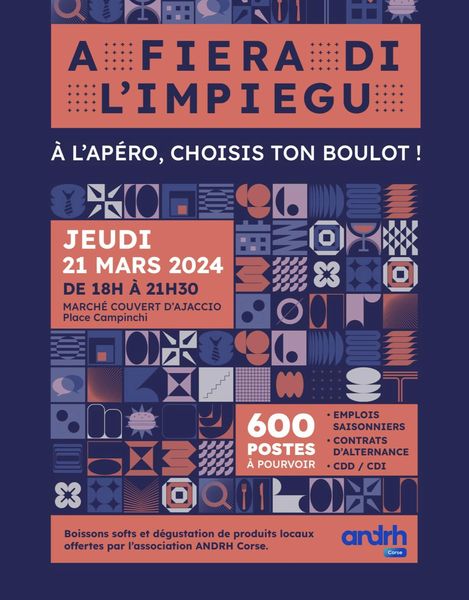 20 Mars 2023: FIERA DI L'IMPIEGU Ajaccio